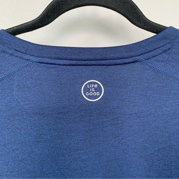 Life is Good Active Fueled by Positive Energy Navy Blue Long Sleeve Shirt Size L - Picture 6 of 6